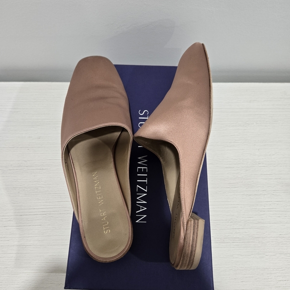 Stuart Weitzman Mulearky Satin Mules - Picture 4 of 9